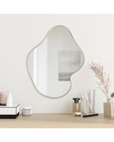 Miroir mural Argenté 50x40 cm | Mobilier & Déco