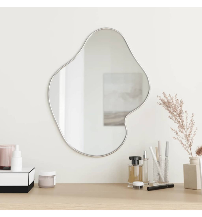 Miroir mural Argenté 50x40 cm | Mobilier & Déco