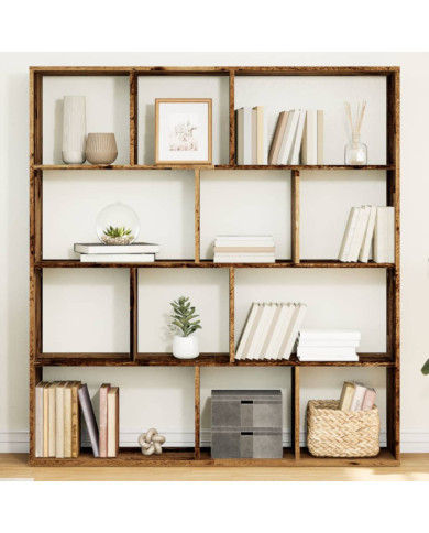 Bibliothèque vieux bois 132x29x141,5 cm bois d'ingénierie | Mobilier & Déco