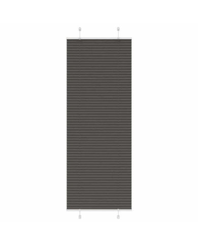 Store plissé noir 80x200 cm largeur du tissu 79,4 cm polyester | Mobilier & Déco