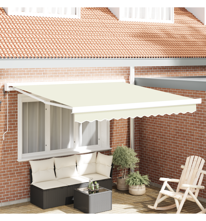 Store rétractable automatique crème 300x250 cm | Mobilier & Déco