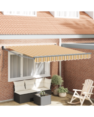Store Rétractable Manuel Rayé Multicolore 300x250 cm | Mobilier & Déco