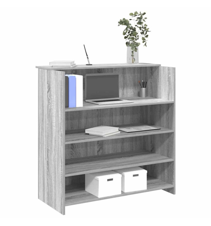 Bureau de réception sonoma gris 100x50x103,5 cm bois ingénierie | Mobilier & Déco