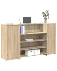 Bureau réception chêne sonoma 180x50x103,5 cm bois d'ingénierie | Mobilier & Déco