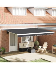 Store manuel rétractable Anthracite 450x300 cm | Mobilier & Déco