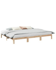 Cadre de lit familial sans matelas 240x200cm bois massif de pin | Mobilier & Déco