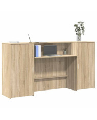 Bureau réception chêne sonoma 200x50x103,5 cm bois d'ingénierie | Mobilier & Déco