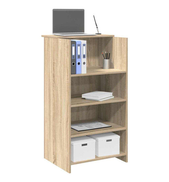 Bureau réception chêne sonoma 55x50x103,5 cm bois d'ingénierie | Mobilier & Déco
