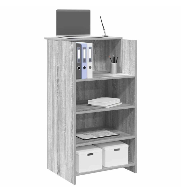 Bureau de réception sonoma gris 55x50x103,5 cm bois ingénierie | Mobilier & Déco