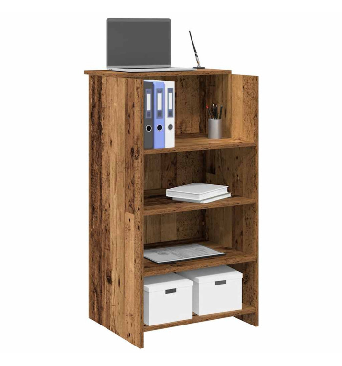 Bureau de réception vieux bois 55x50x103,5 cm bois d'ingénierie | Mobilier & Déco