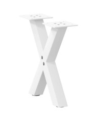 Pieds de table basse en forme de X, 2 pièces, blanc, 30 x (30-31) cm, acier | Mobilier & Déco