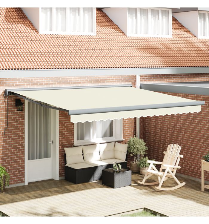 Auvent rétractable automatique crème 400x300 cm | Mobilier & Déco