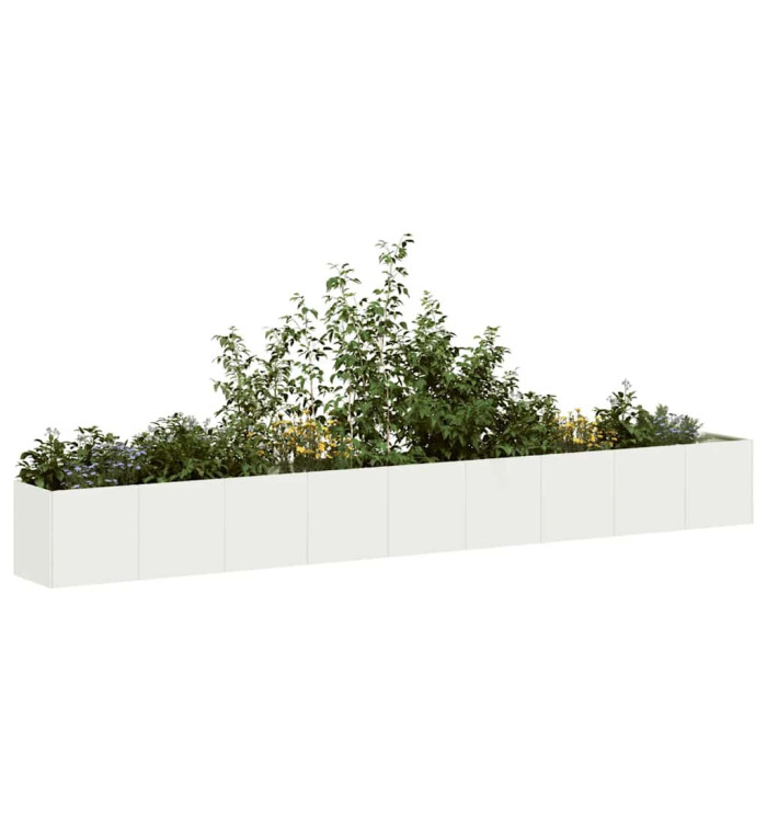 Jardinière blanc 360x40x40 cm acier laminé à froid | Mobilier & Déco