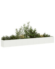 Jardinière blanc 360x40x40 cm acier laminé à froid | Mobilier & Déco