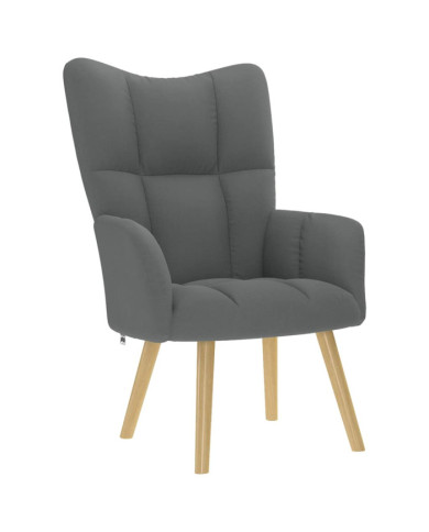 Chaise de relaxation Gris foncé Tissu | Mobilier & Déco