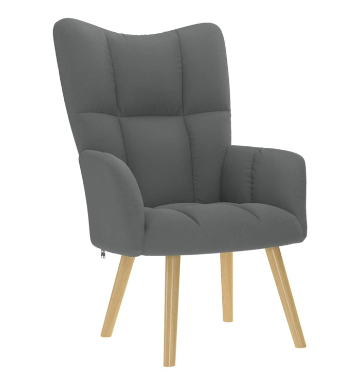 Chaise de relaxation Gris foncé Tissu | Mobilier & Déco