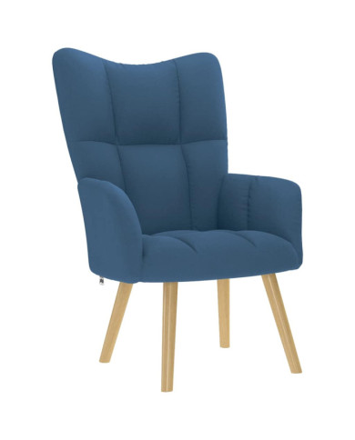 Chaise de relaxation Bleu Tissu | Mobilier & Déco