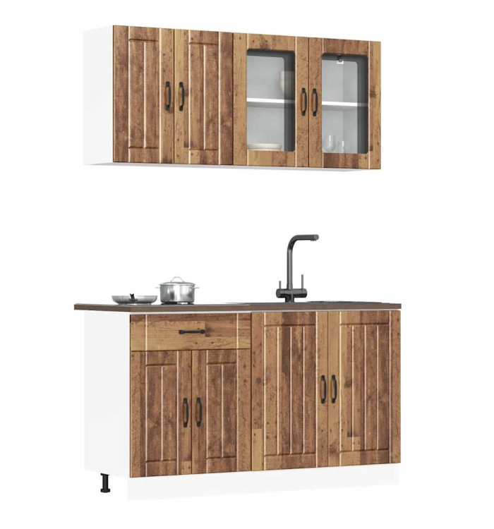 Ensemble d'armoires de cuisine 4 pcs Kalmar bois d'ingénierie | Mobilier & Déco