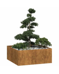 Jardinière rouillé 100x100x40 cm acier inoxydable | Mobilier & Déco