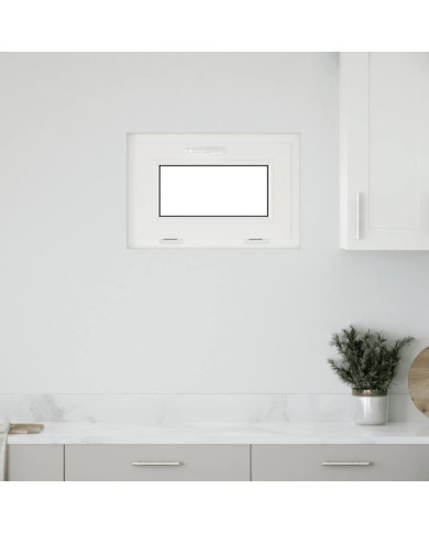 Fenêtre de sous-sol RISOR 60x40 cm inclinable 2 vitrages blanc | Mobilier & Déco