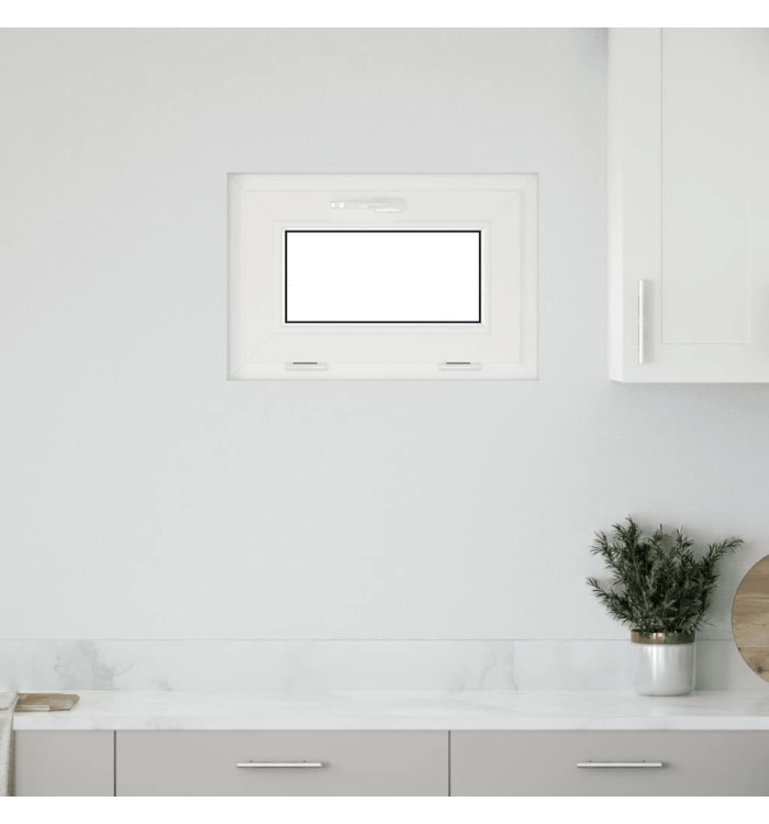 Fenêtre de sous-sol RISOR 60x40 cm inclinable 2 vitrages blanc | Mobilier & Déco