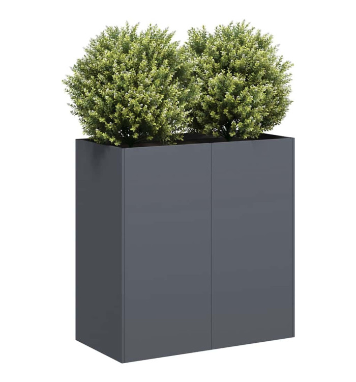 Jardinière anthracite 80x40x80 cm acier laminé à froid | Mobilier & Déco