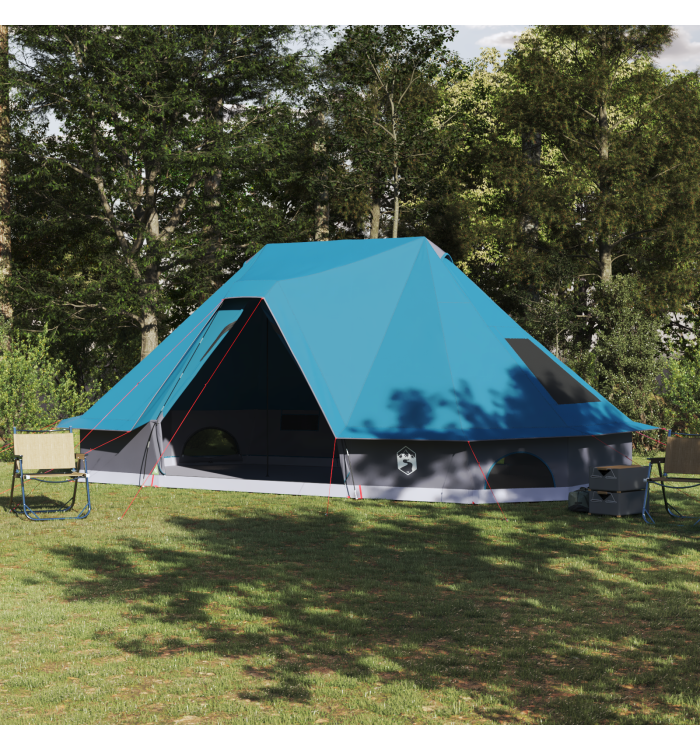 Tente Familiale Tipi Bleue Étanche pour 10 Personnes | Mobilier & Déco
