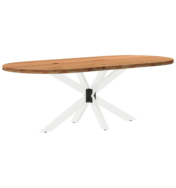 Table à manger 220x100x74 cm bois de chêne massif ovale | Mobilier & Déco