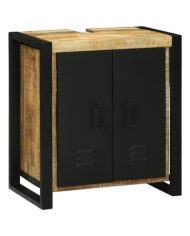 Meuble sous lavabo 55x35x60 cm Bois massif en manguier brut | Mobilier & Déco
