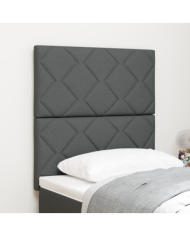 Tête de lit LED Design Blocs Diamants Gris foncé 80 cm Tissu | Mobilier & Déco