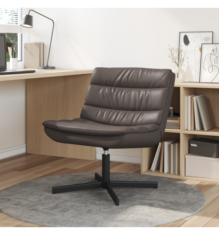 Chaise tournante Chocolat Simili cuir Moyenne Ergonomique | Mobilier & Déco