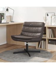 Chaise tournante Chocolat Simili cuir Moyenne Ergonomique | Mobilier & Déco