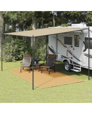 Tapis de tente sable 250x350 cm PEHD | Mobilier & Déco