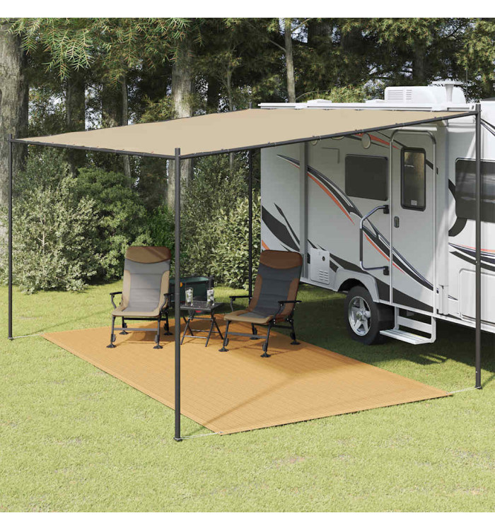Tapis de tente sable 250x350 cm PEHD | Mobilier & Déco