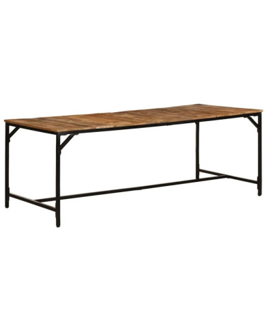 Table à manger 200x100x75 cm bois de manguier massif brut | Mobilier & Déco