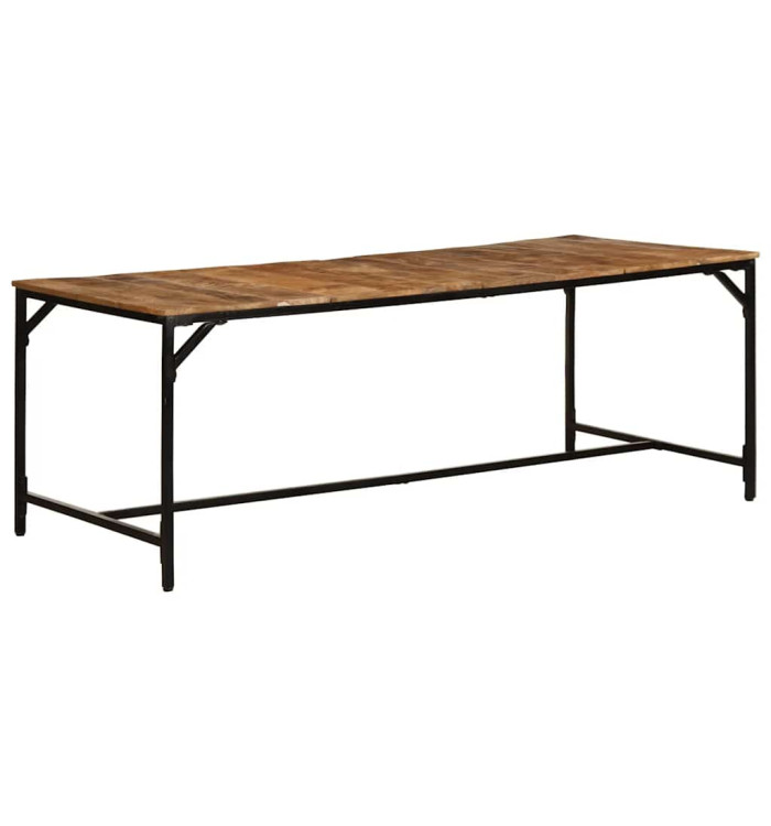 Table à manger 200x100x75 cm bois de manguier massif brut | Mobilier & Déco