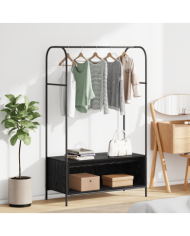 Porte-vêtements avec étagères Chêne noir 100x44x160 cm | Mobilier & Déco