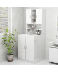 Meuble pour machine à laver Blanc brillant | Mobilier & Déco