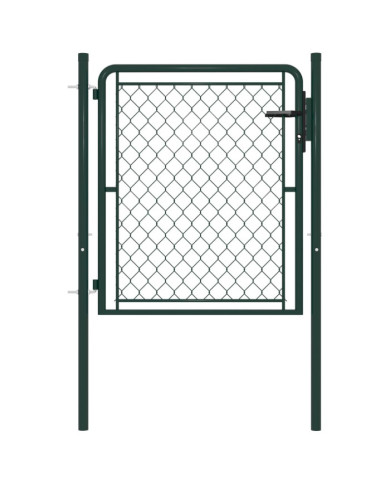 Portillon Acier 100x100 cm Vert | Mobilier & Déco