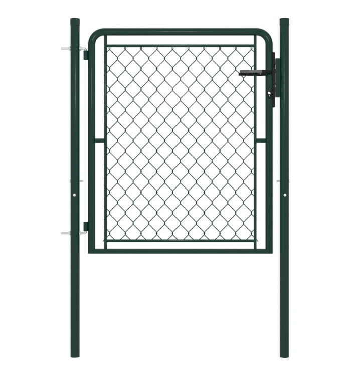 Portillon Acier 100x100 cm Vert | Mobilier & Déco