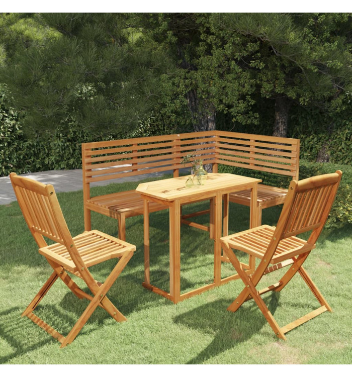 Ensemble de bistro 4 pcs Bois d'acacia solide | Mobilier & Déco