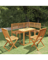 Ensemble de bistro 4 pcs Bois d'acacia solide | Mobilier & Déco