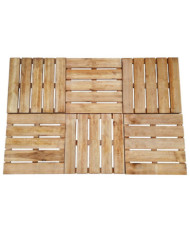 Dalles de terrasse 6 pcs 50x50 cm Bois Marron | Mobilier & Déco