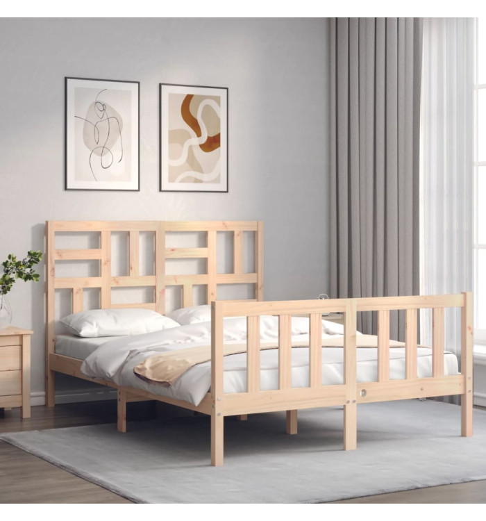 Cadre de lit sans matelas 140x190 cm bois de pin massif | Mobilier & Déco