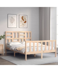 Cadre de lit sans matelas 140x190 cm bois de pin massif | Mobilier & Déco