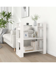 Bibliothèque/Séparateur de pièce Blanc 80x35x91 cm Pin solide | Mobilier & Déco