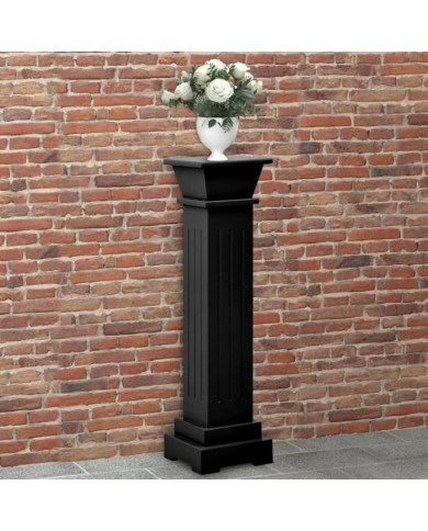 Support pilier classique carré pour plantes Noir 17x17x66cm MDF | Mobilier & Déco
