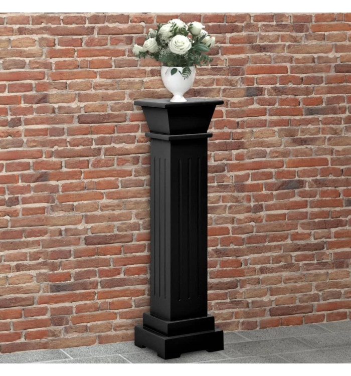 Support pilier classique carré pour plantes Noir 17x17x66cm MDF | Mobilier & Déco
