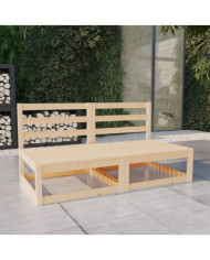 Canapé à 2 places de jardin Bois de pin solide | Mobilier & Déco