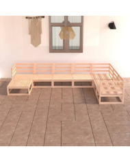 Salon de jardin 7 pcs bois de pin massif | Mobilier & Déco